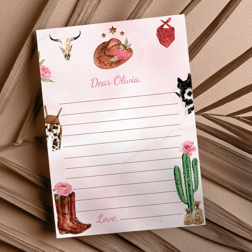 Rodeo Cowgirl Time Capsule Note Message Card