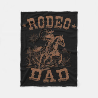 Rodeo Dad Western Cowboy Daddy Family Matching Fat Fleece Blanket