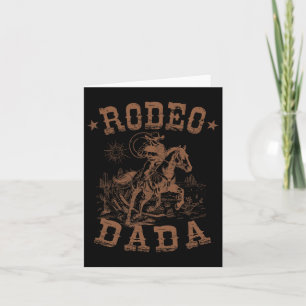 Rodeo Dada Western Cowboy Family Matching Father's Card