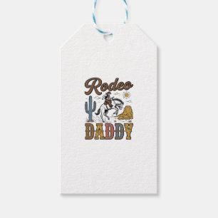 Rodeo Daddy Vintage Western Cowboy Shirt Design_1 Gift Tags