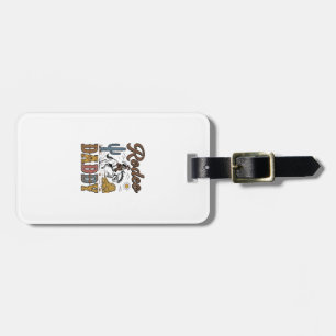 Rodeo Daddy Vintage Western Cowboy Shirt Design_1 Luggage Tag