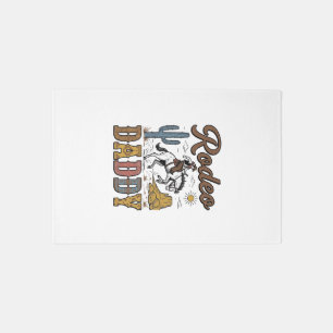 Rodeo Daddy Vintage Western Cowboy Shirt Design_1 Rug