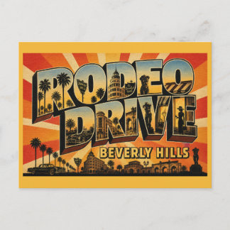 Rodeo Drive Beverly Hills Luxury Shopping Street Postcard