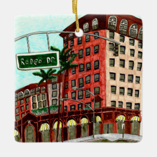 Rodeo Drive Ceramic Ornament