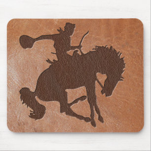 Rodeo Embossed Leather Mouse Pad