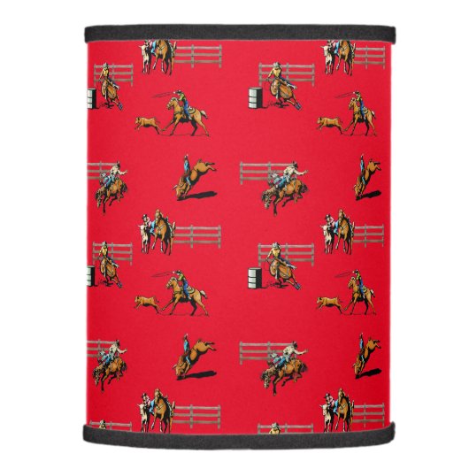 Rodeo Events Cowboys Cowgirls Horses Lamp Shade (Right)