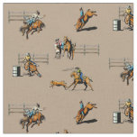 Rodeo Events Western Cowboy Cowgirl Horse Fabric