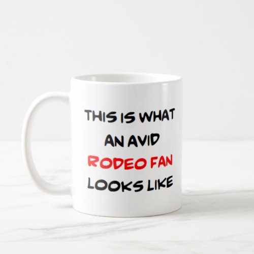 rodeo fan avid coffee mug