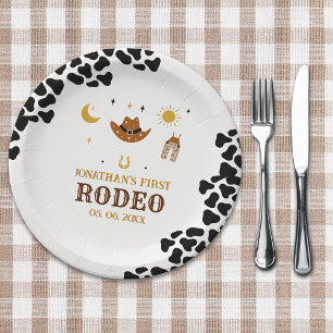 Rodeo First Birthday, Cowboy Birthday Boy Paper Plates
