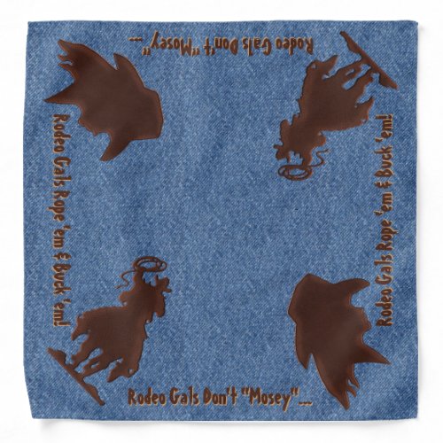 Rodeo Gals and Horses Double Entendr Bandana