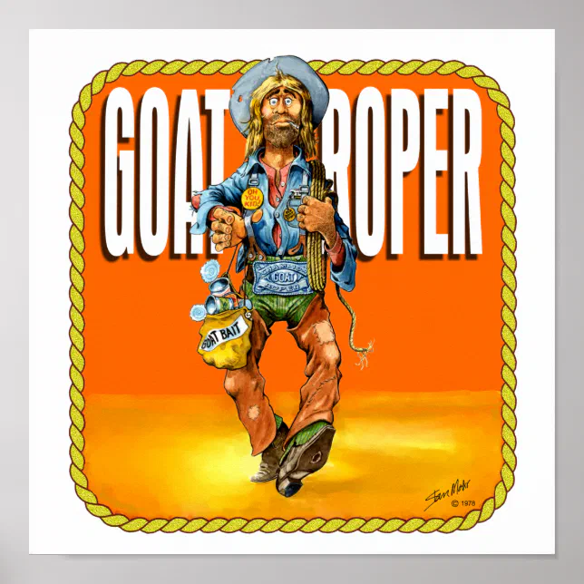 Rodeo Goat Roper Poster | Zazzle