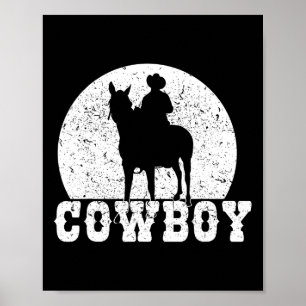 Rodeo Horse Rider Cowboy Horseback Riding Graphic  Poster