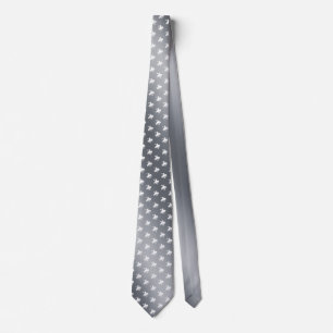 Rodeo Horses Graphic Silver Neck Tie