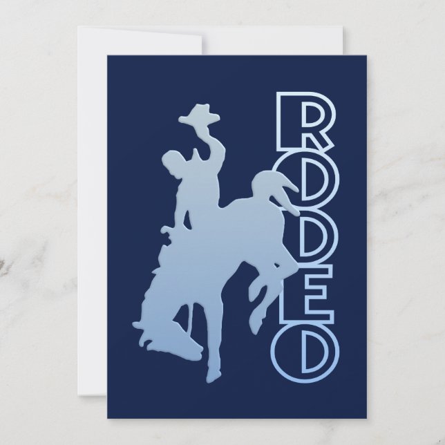 Rodeo invitation, customize invitation (Front)