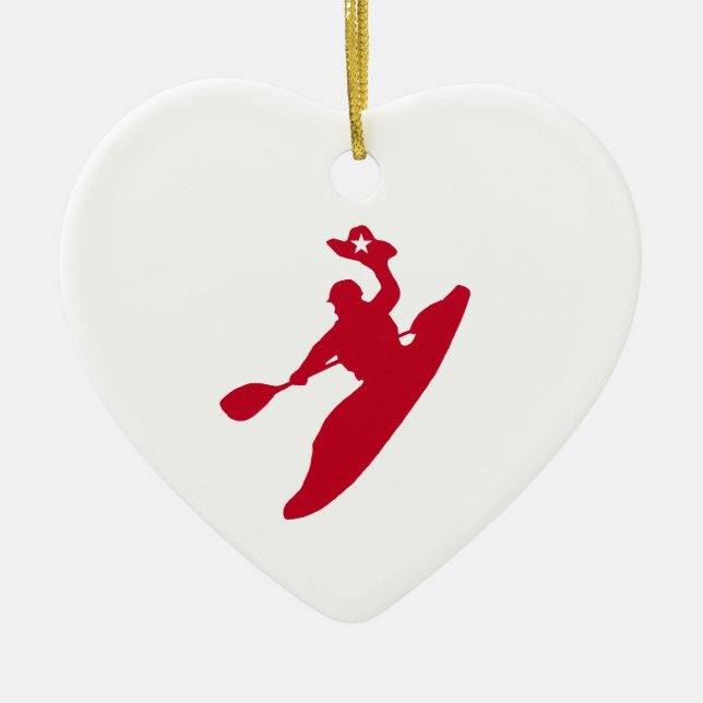 Rodeo Kayak Ceramic Ornament (Front)