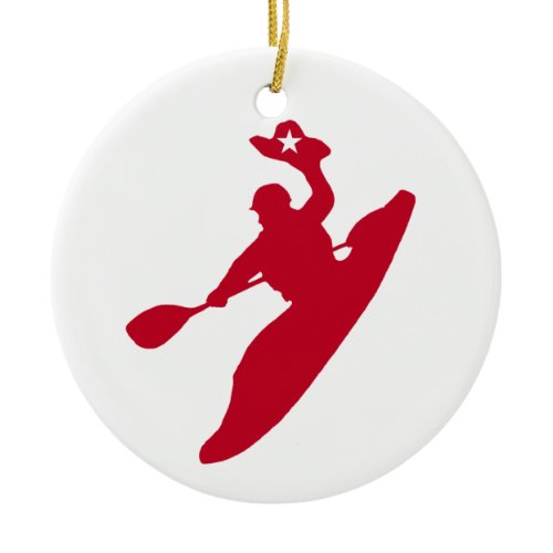 Rodeo Kayak Ceramic Ornament