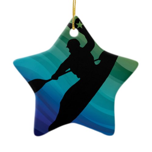 Rodeo Kayak Ceramic Ornament