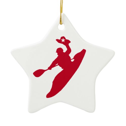 Rodeo Kayak Ceramic Ornament