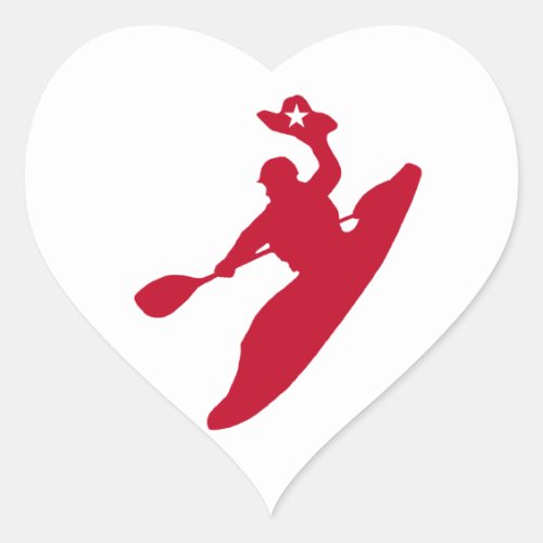 Rodeo Kayak Heart Sticker