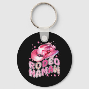 Rodeo Mamaw Pink Cowgirl 1st Birthday Family Keychain