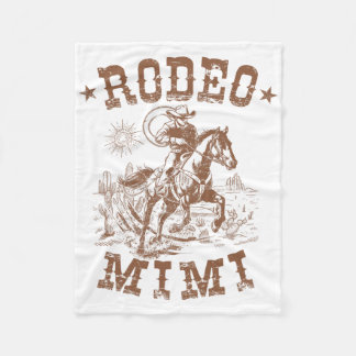 Rodeo Mimi Western Cowboy Family Matching Mother's Fleece Blanket