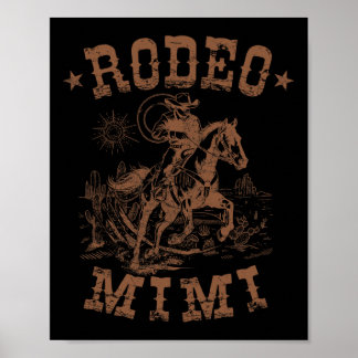 Rodeo Mimi Western Cowboy Family Matching Mother's Poster