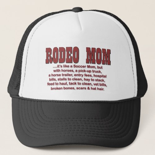 Rodeo Mom _ Red Trucker Hat