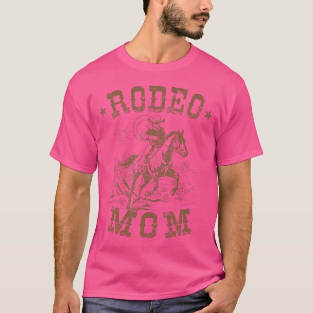 Rodeo Mom Western Cowboy Mommy Family Matching Mot T-Shirt (Front)