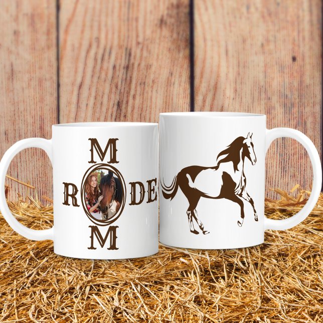 Rodeo Mom Western Horse Cowgirl Photo Coffee Mug (Creator Uploaded)