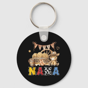 Rodeo Nana Western Cowboy Birthday Boy Party Keychain