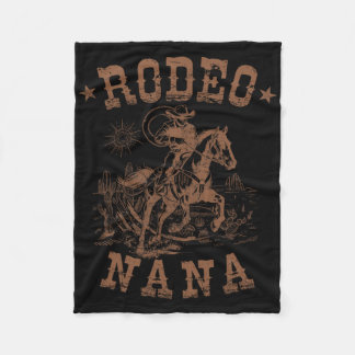 Rodeo Nana Western Cowboy Family Matching Mother's Fleece Blanket