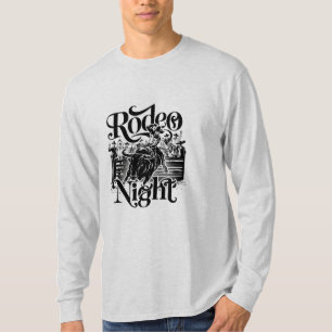 Rodeo Night" Dynamic Western Bull Rider T-Shirt