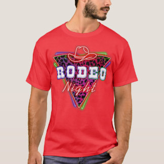 Rodeo Night Leopard Neon Cowboy Hat672 T-Shirt