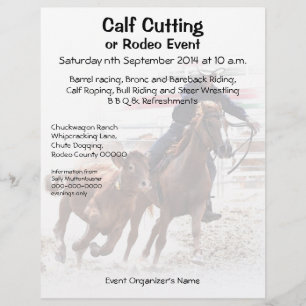 Rodeo or western riding event flyer