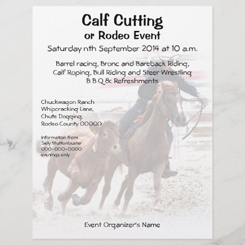 Rodeo or western riding event flyer