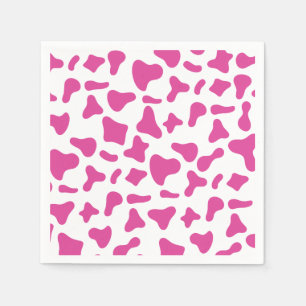 Rodeo Pink Cow Print Western Birthday Napkins