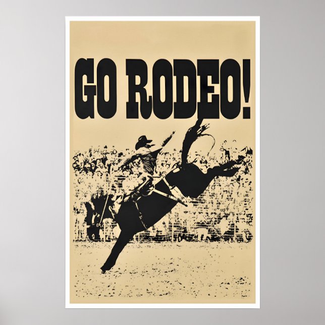 Rodeo Poster Art Western Print Cowboy (H944) (Front)
