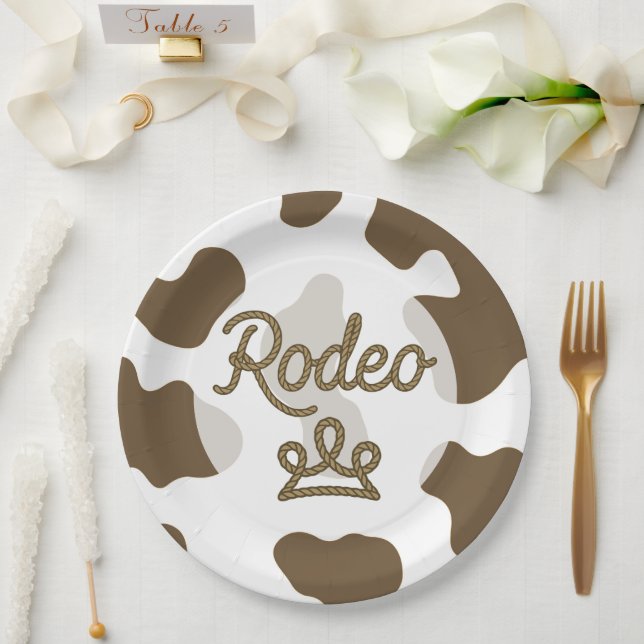 Rodeo Princess Country Western Tiara Crown Party  Paper Plates (Wedding)