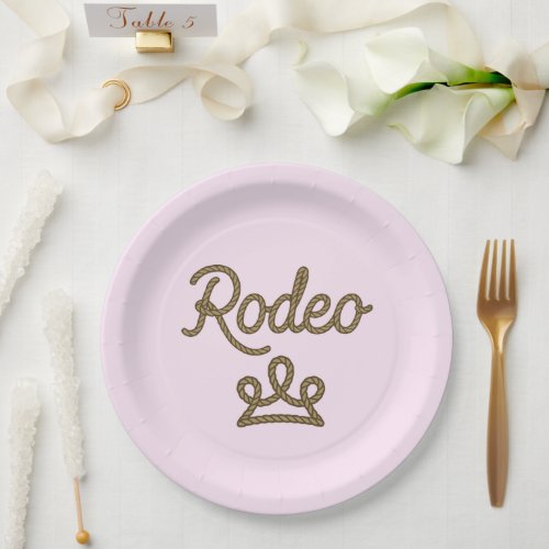 Rodeo Princess Country Western Tiara Crown Pink  Paper Plates