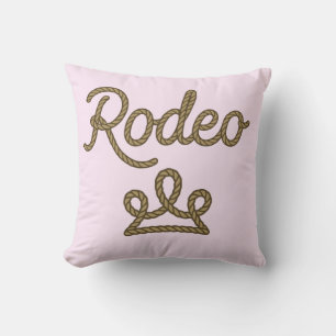 Rodeo Princess Country Western Tiara Crown Throw Pillow