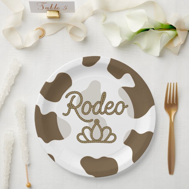 Rodeo Queen Country Western Tiara Crown Party  Paper Plates (Wedding)