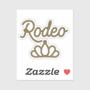 Rodeo Queen Country Western Tiara Crown  Sticker