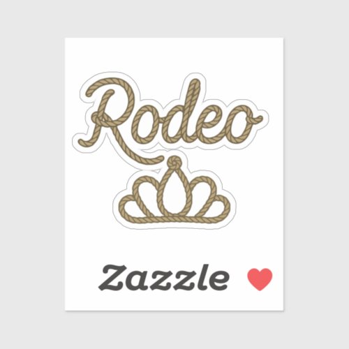Rodeo Queen Country Western Tiara Crown  Sticker