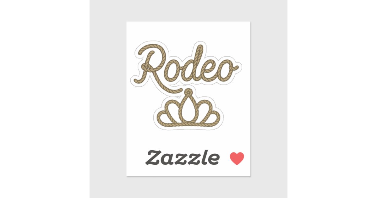 Rodeo Queen Country Western Tiara Crown Sticker | Zazzle