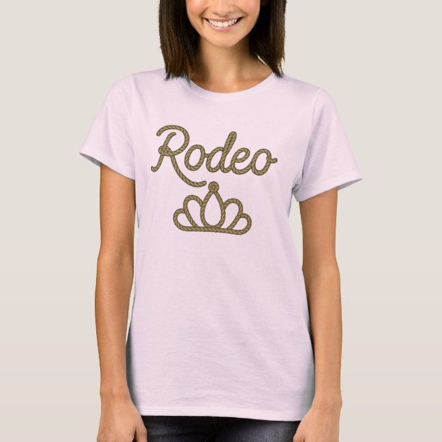 Rodeo Queen Country Western Tiara Crown T-Shirt (Front)