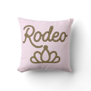 Rodeo Queen Country Western Tiara Crown Throw Pillow