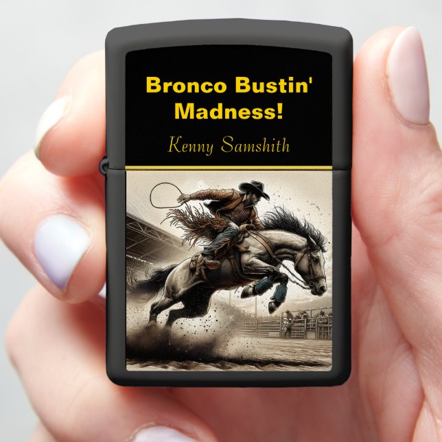 Rodeo Riders Leap Zippo Lighter (In Hand)