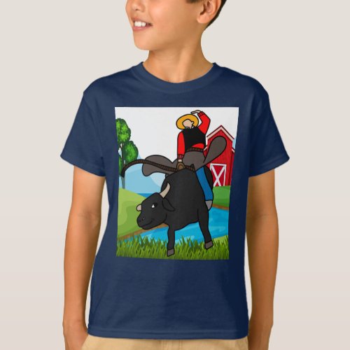 Rodeo Riding On A Bull T_Shirt