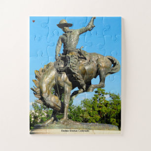 Rodeo Statue Colorado Jigsaw Puzzle