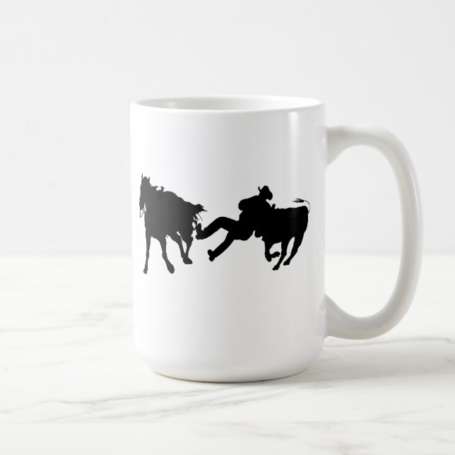 Rodeo - Steer Rasslin' - Steer Wrestling Coffee Mug (Right)